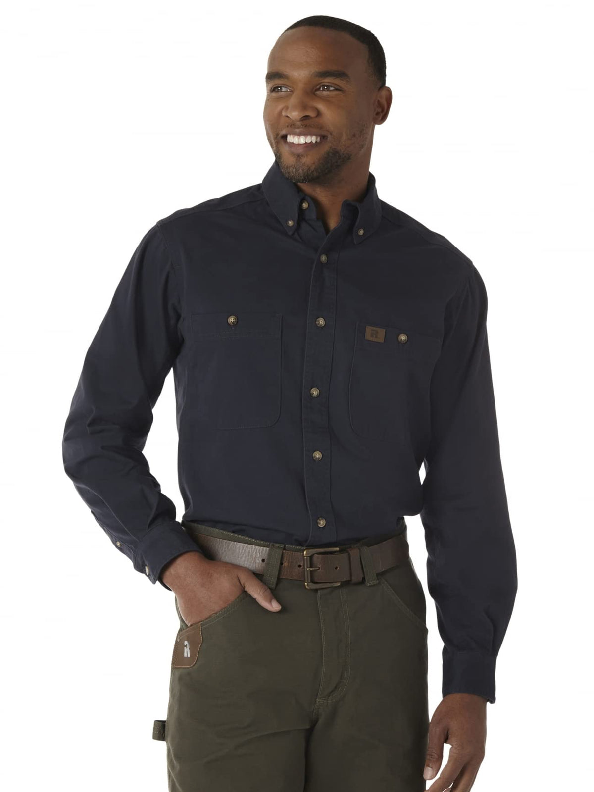 Wrangler Riggs Workwear Men's Logger Twill Long Sleeve Work Shirt