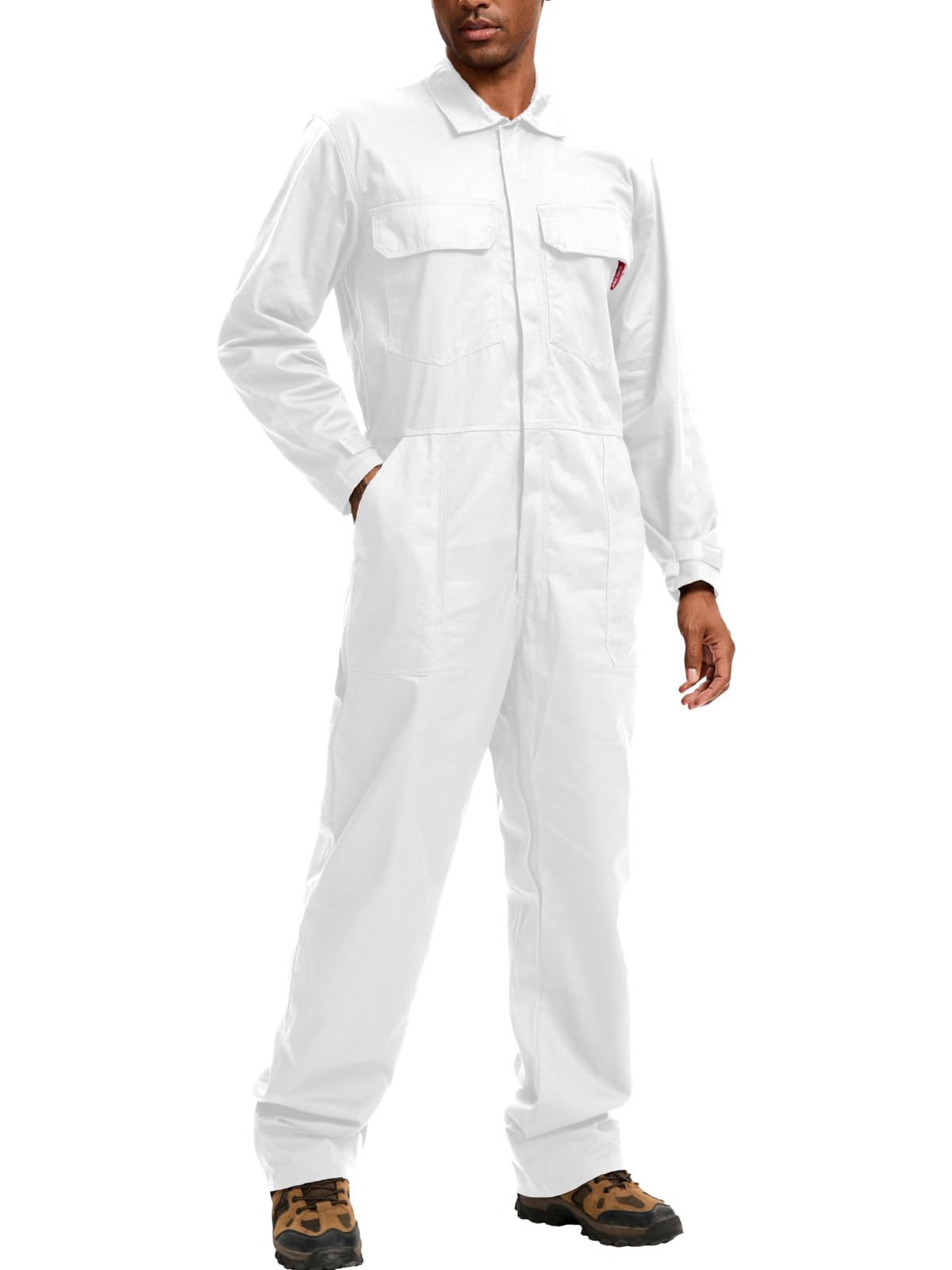 WORK IDEA Men's Coveralls Long Sleeve Workwear Jumpsuit Multi Pockets