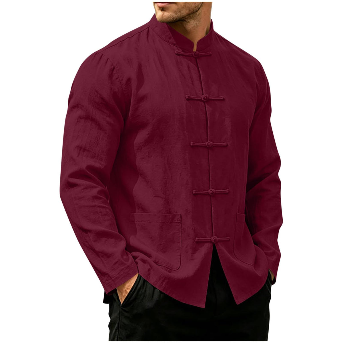 Lightweight Tang Suit Shirt for Men Traditional Oriental Tops