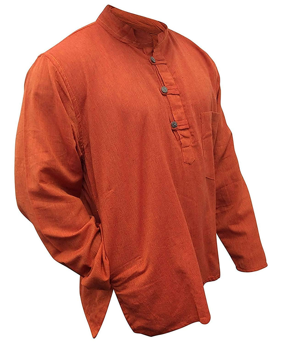 Shopoholic Fashion Plain Grandad Shirt
