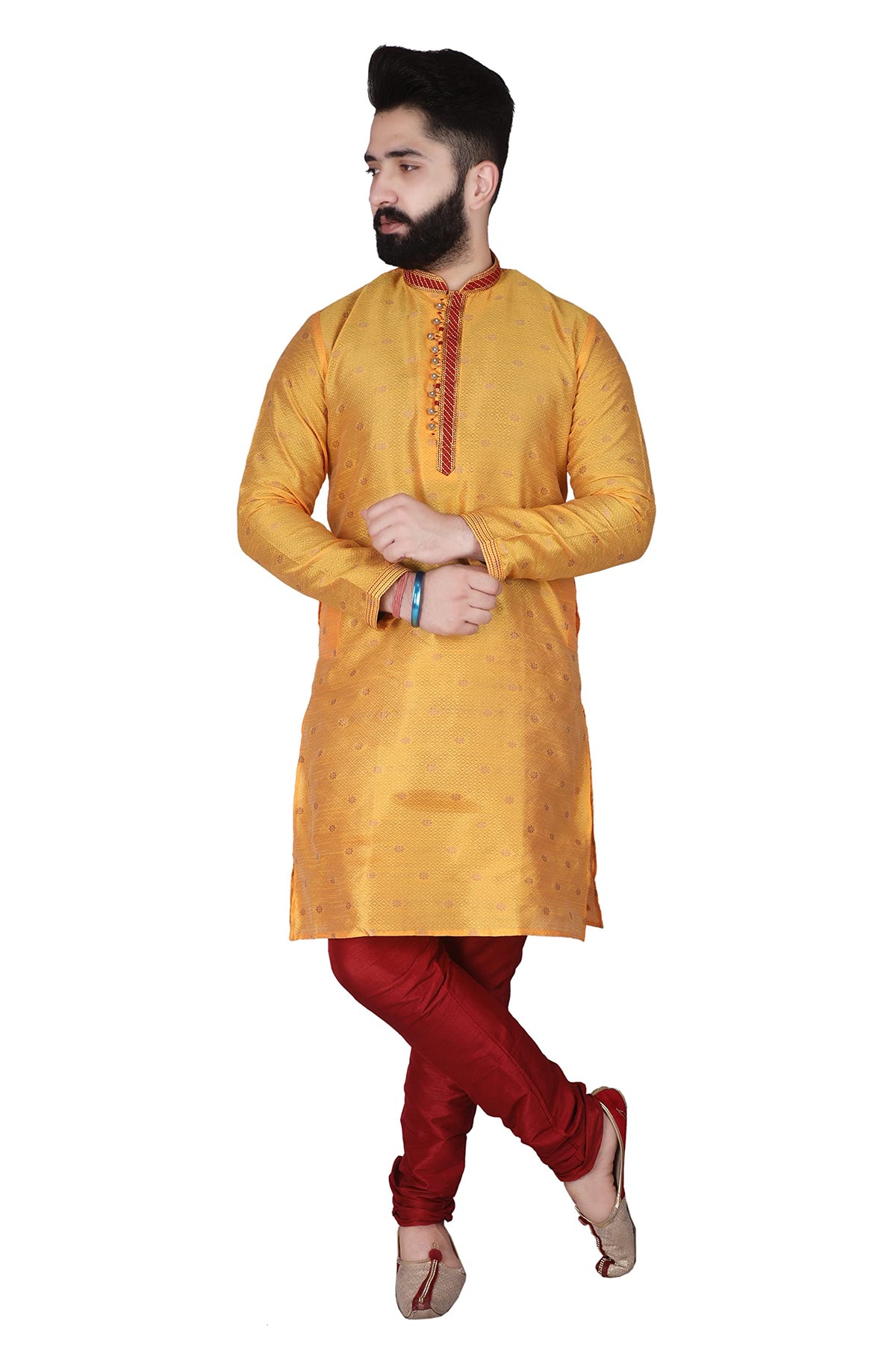 Pro-Ethic Style Developer Men's Silk Printed Kurta Set