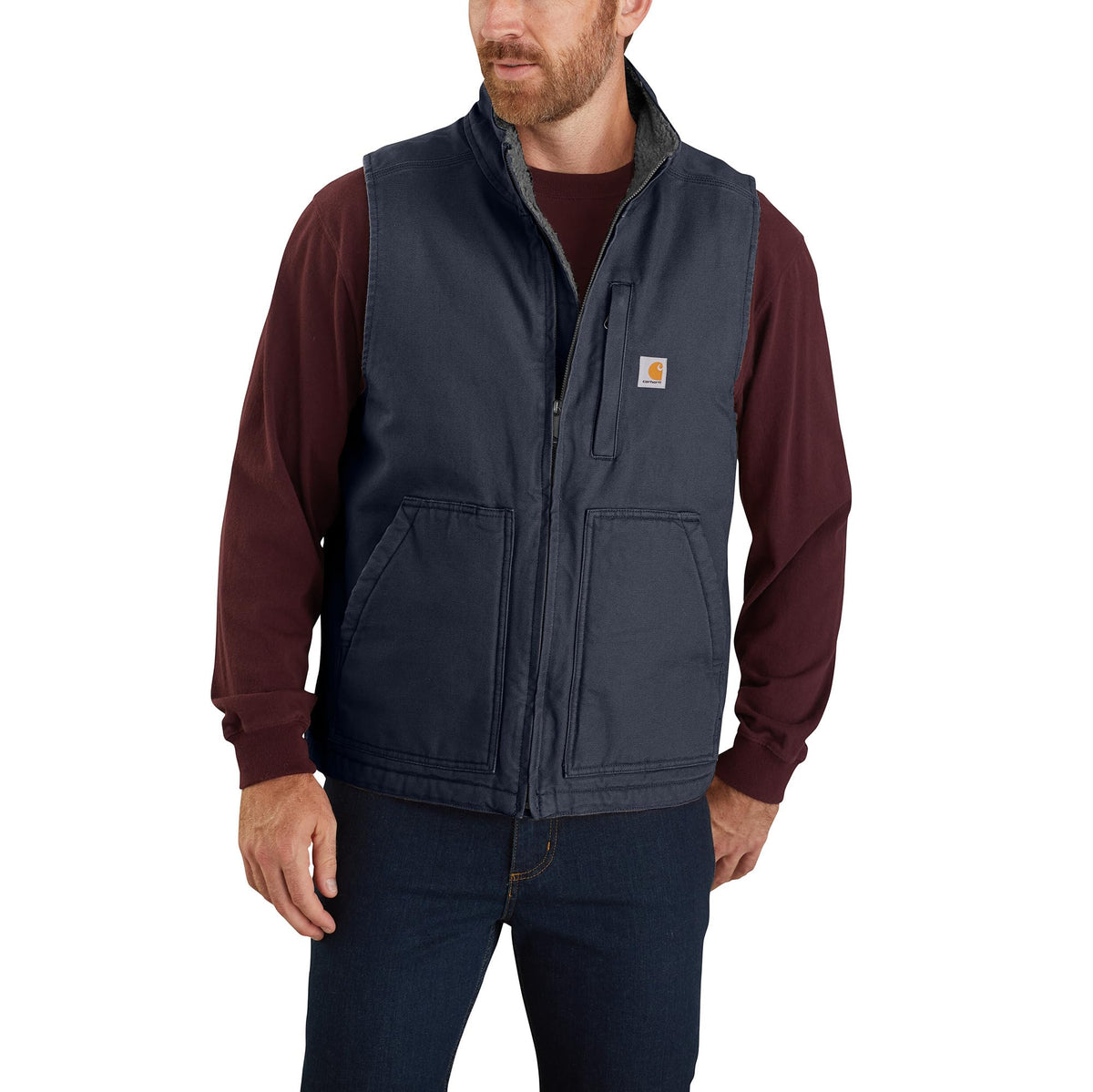 Carhartt Men's Washed Duck Mock-Neck Vest