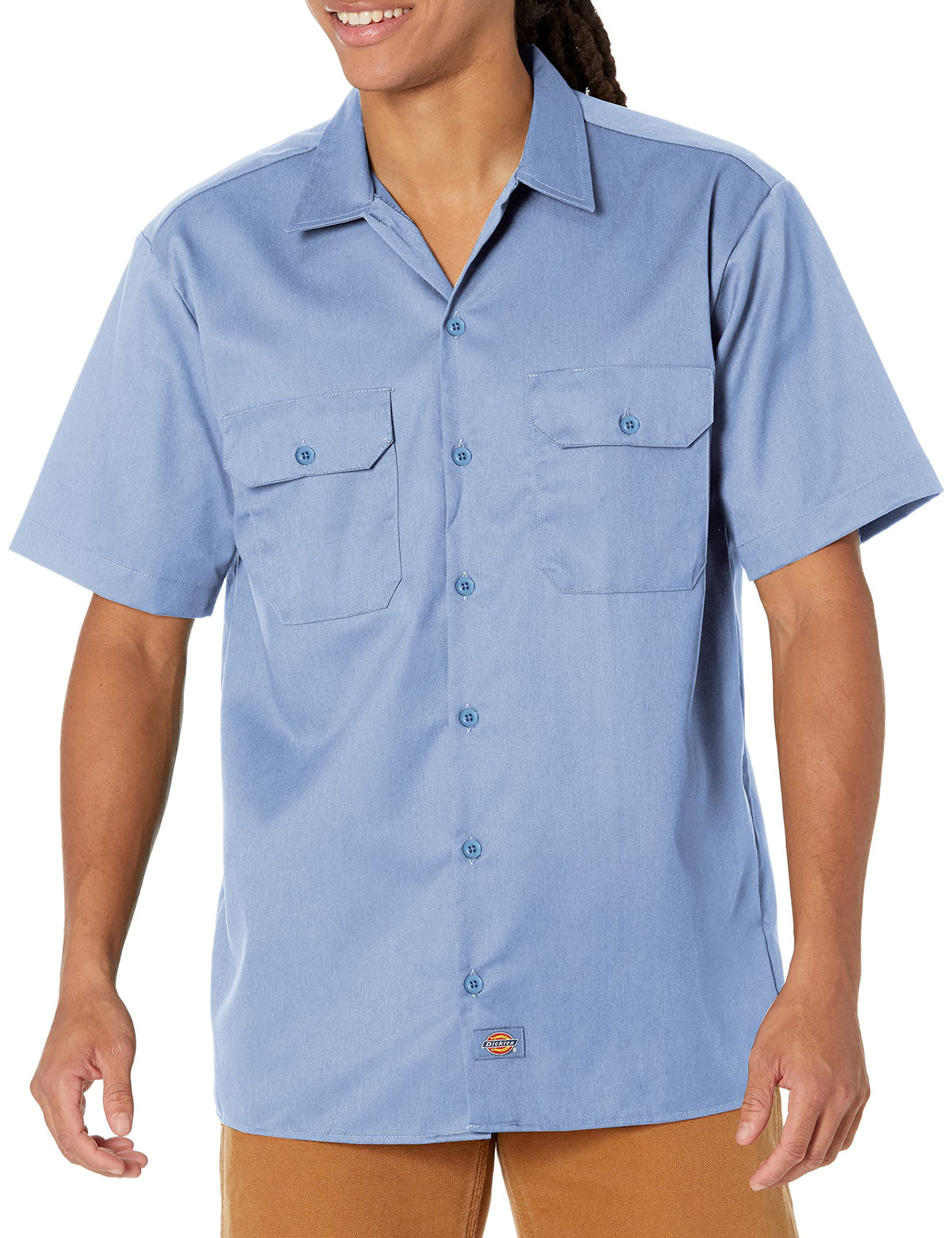 Dickies Men’s Short Sleeve Work Shirt – Durable Twill Button Down Shirts for Men, Lightweight Uniform for Daily Wear