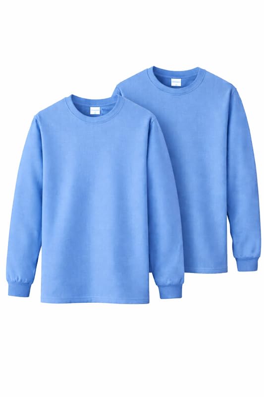 Gildan Adult Heavy Cotton Long Sleeve T-Shirt, Style G5400, 2-Pack