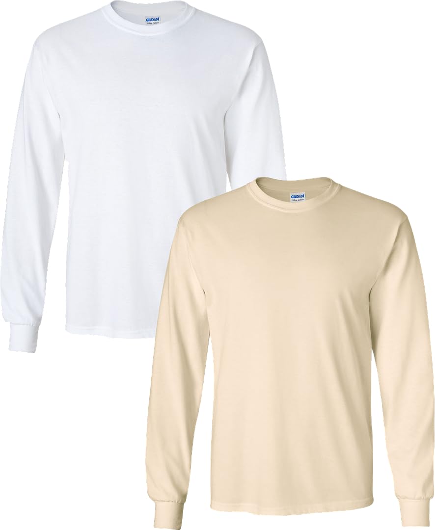 Gildan Adult Ultra Cotton Long Sleeve T-Shirt, Style G2400, Multipack