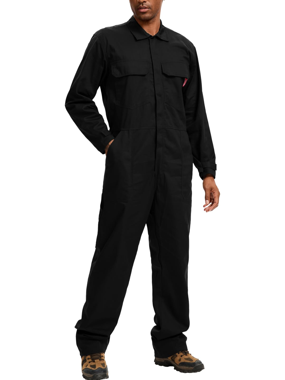WORK IDEA Men's Coveralls Long Sleeve Workwear Jumpsuit Multi Pockets
