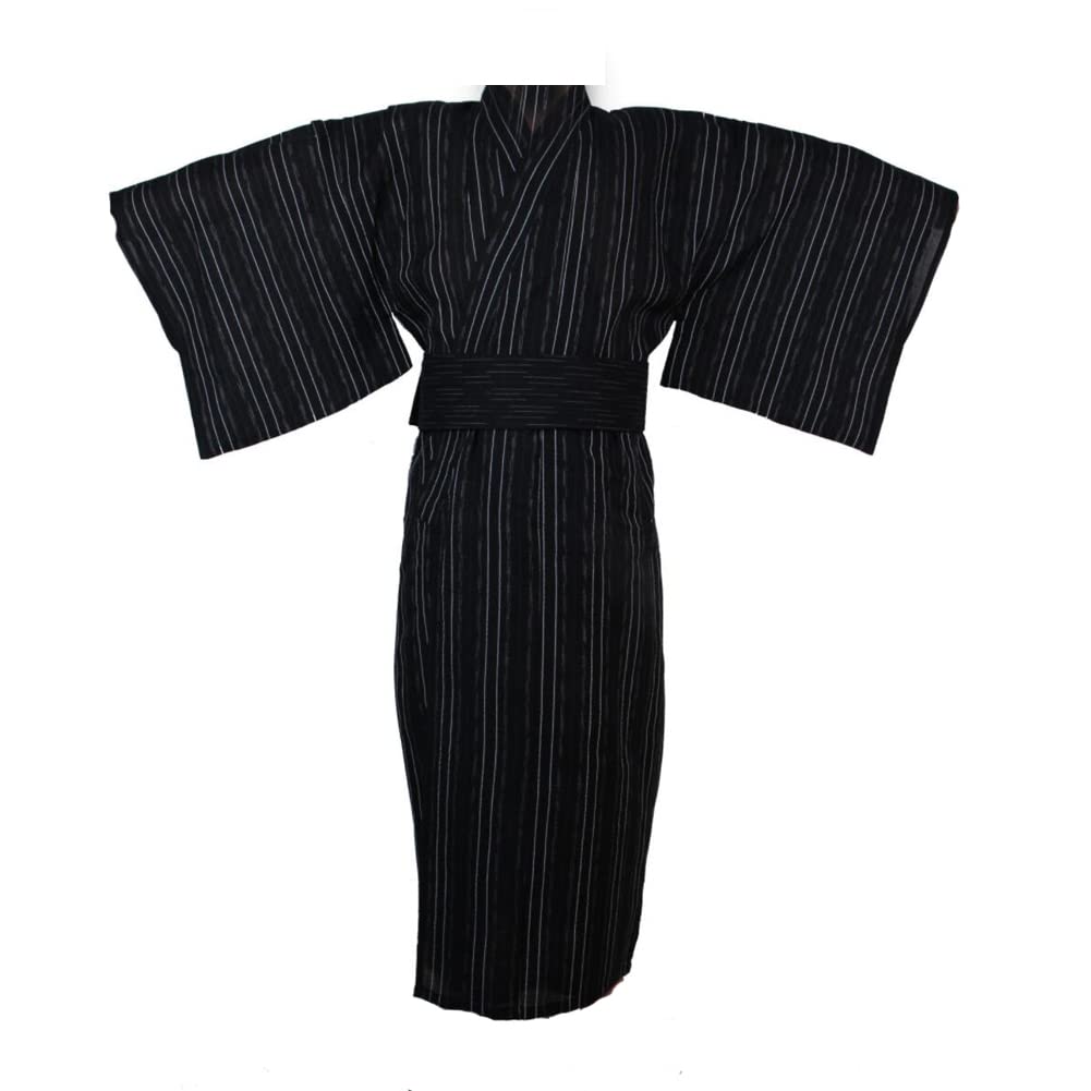 FANCY PUMPKIN Jinbei Men's Japanese Yukata Japanese Kimono Home Robe Pajamas Dressing Gown