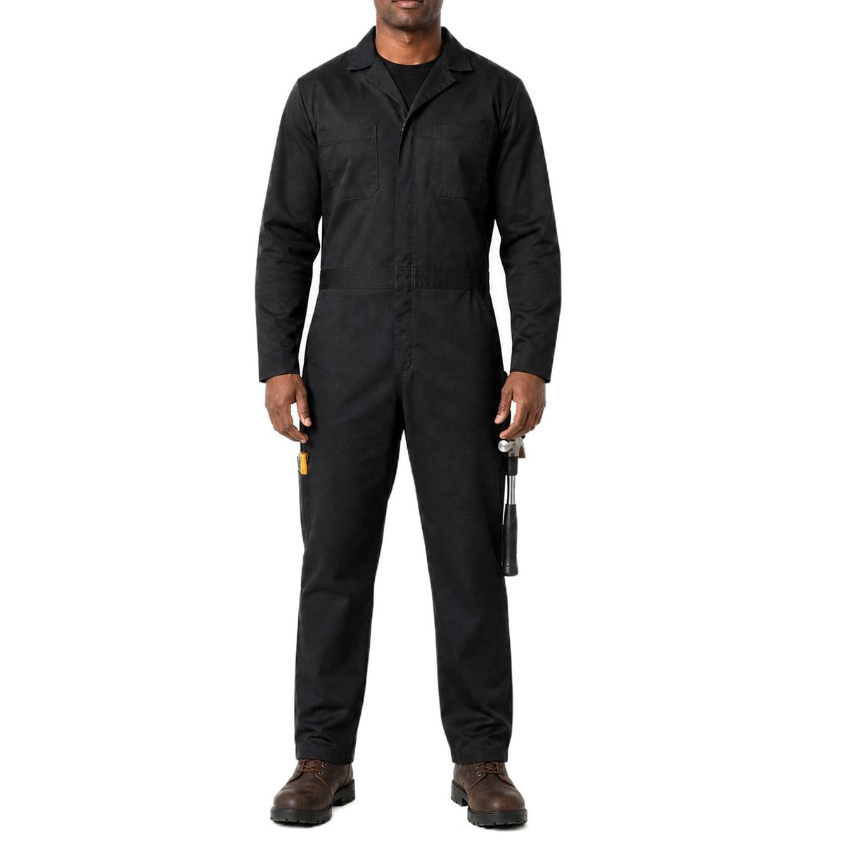 Cotton Blend Men's Work Coveralls, Relaxed Fit Mechanic Jumpsuit