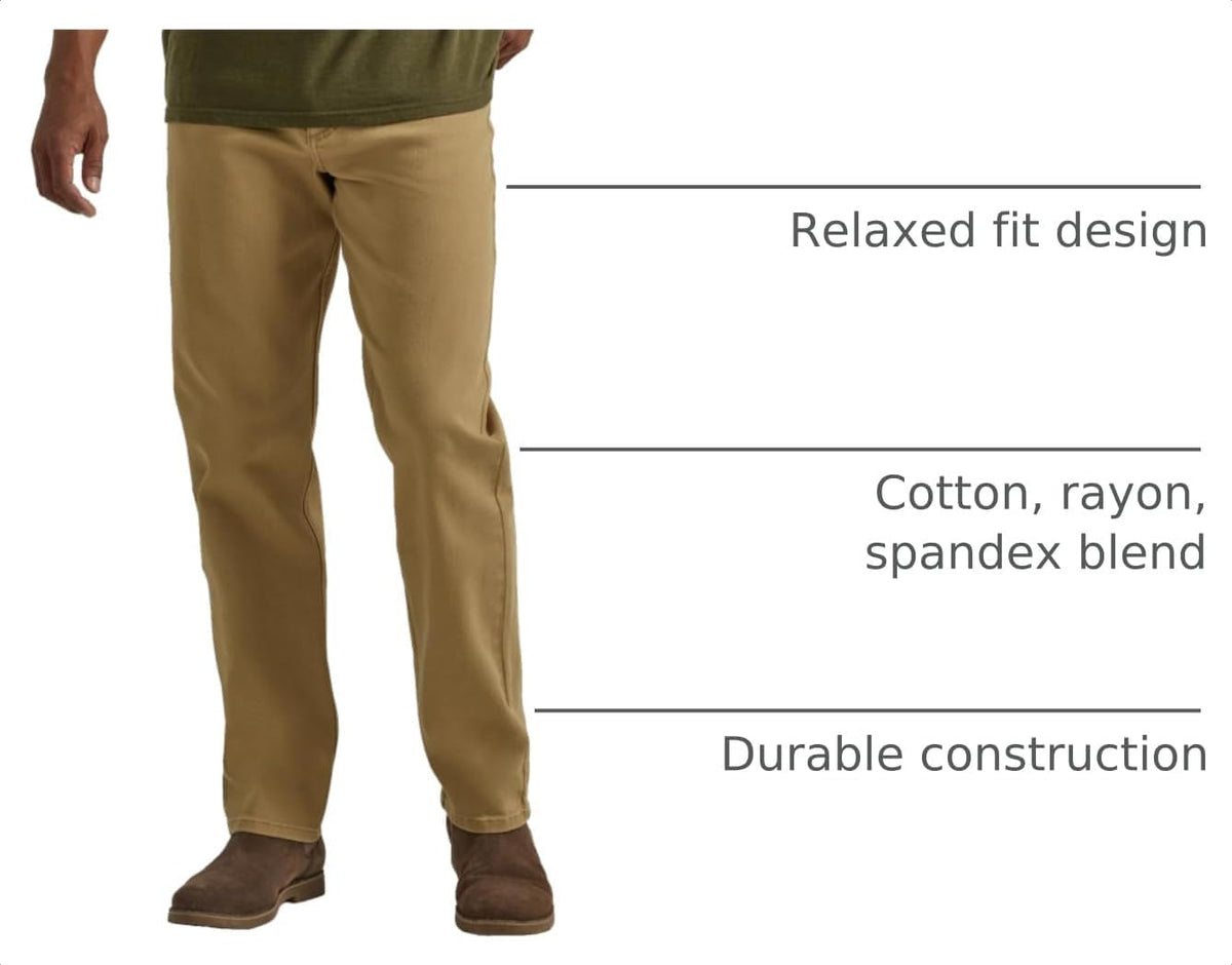Wrangler Authentics Men's Classic 5-Pocket Relaxed Fit Flex Jean