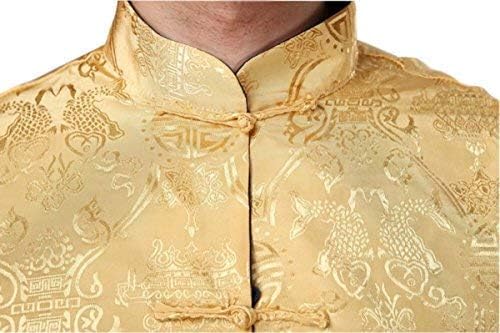 Chinese Traditional Tai Chi Uniform Long Sleeve Top Kungfu Shirt Tang Suit for Men