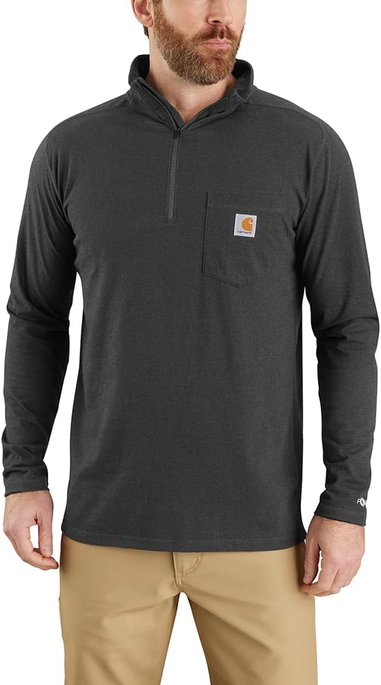 Carhartt Men's 104255 Force® Relaxed Fit Quarter Zip Pocket T-Shirt