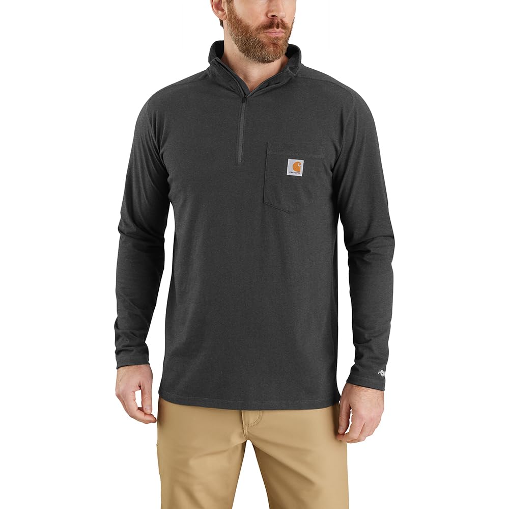 Carhartt Men's 104255 Force® Relaxed Fit Quarter Zip Pocket T-Shirt