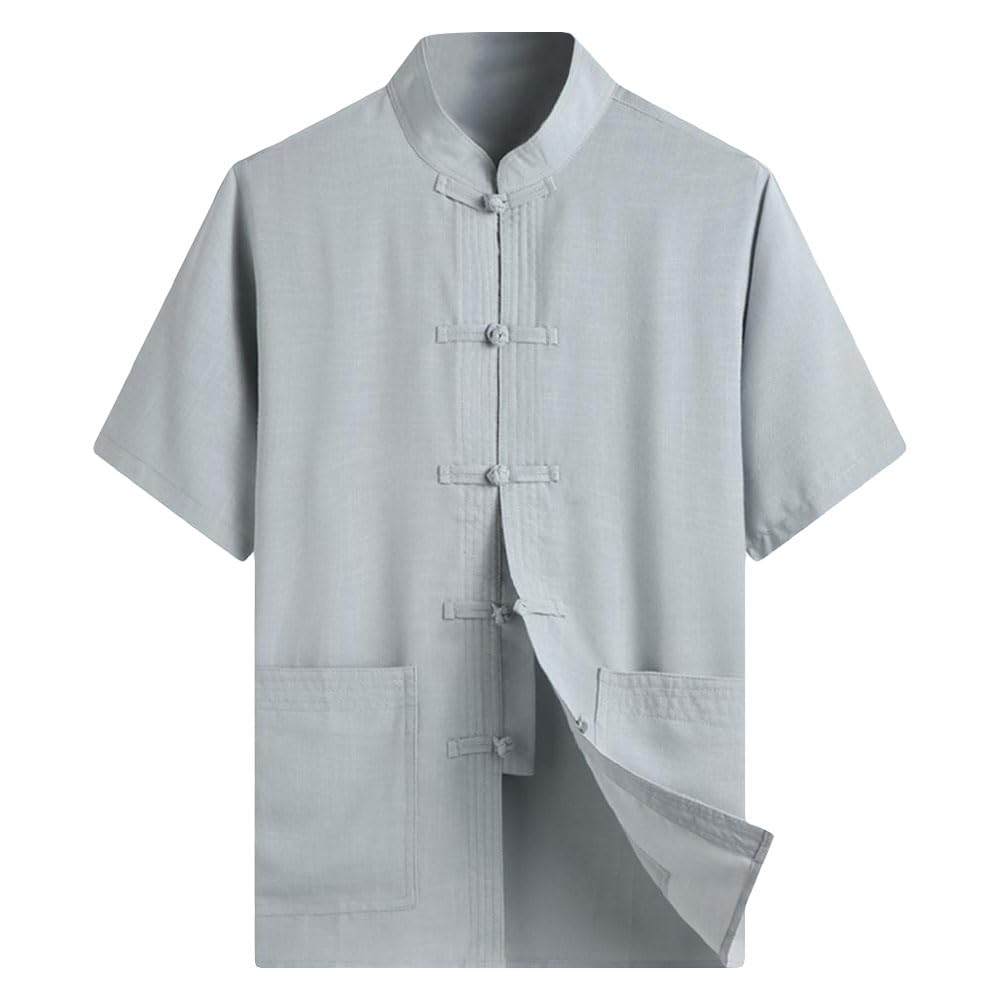 ZooBoo Men's Kung Fu Uniform Short Sleeve Chinese Shirt