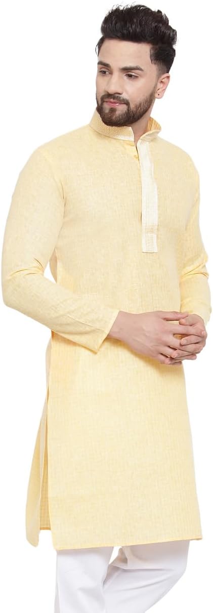 Maple Clothing Kurta Pajama Printed Cotton Indian Apparel for Men Bollywood Outfit