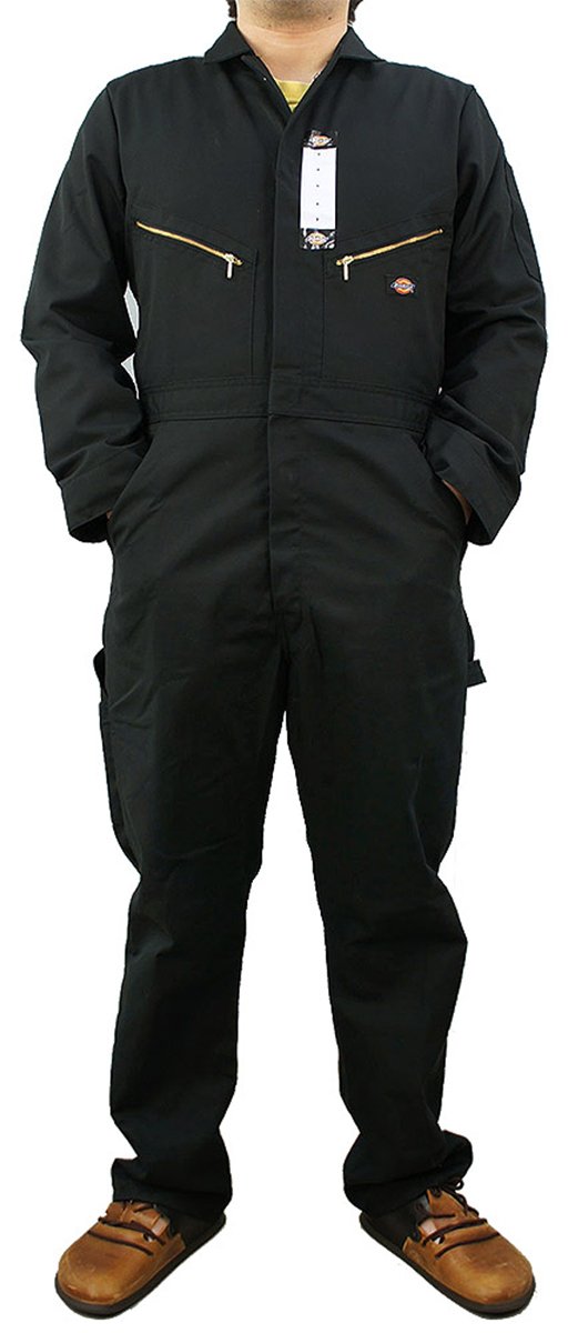 Dickies Men’s Deluxe Long Sleeve Coveralls – 7.5 oz Twill Mechanic Jumpsuit with Zipper Front Industrial Uniform Fit