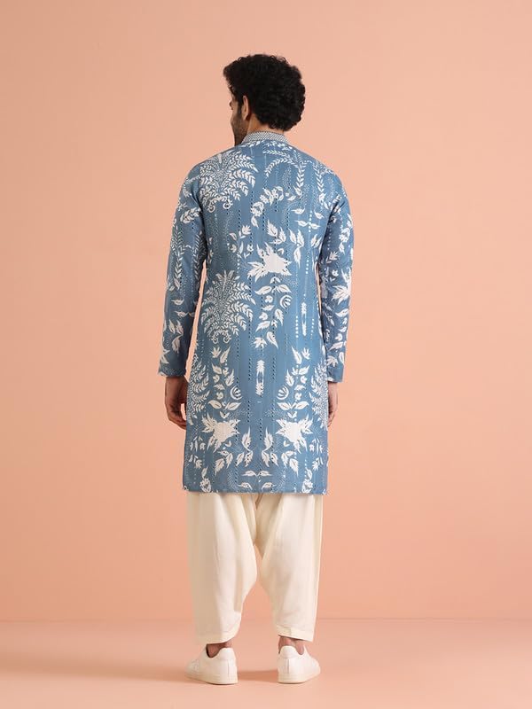 KISAH Men’s Printed Kurta Patiyala Set | Traditional Outfit for Men | Festive & Wedding Ethnic Wear | Elegant & Comfortable