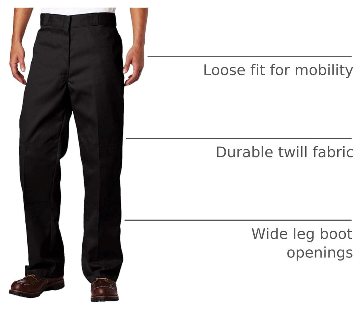 Dickies Mens Loose Fit Double Knee Work Pants