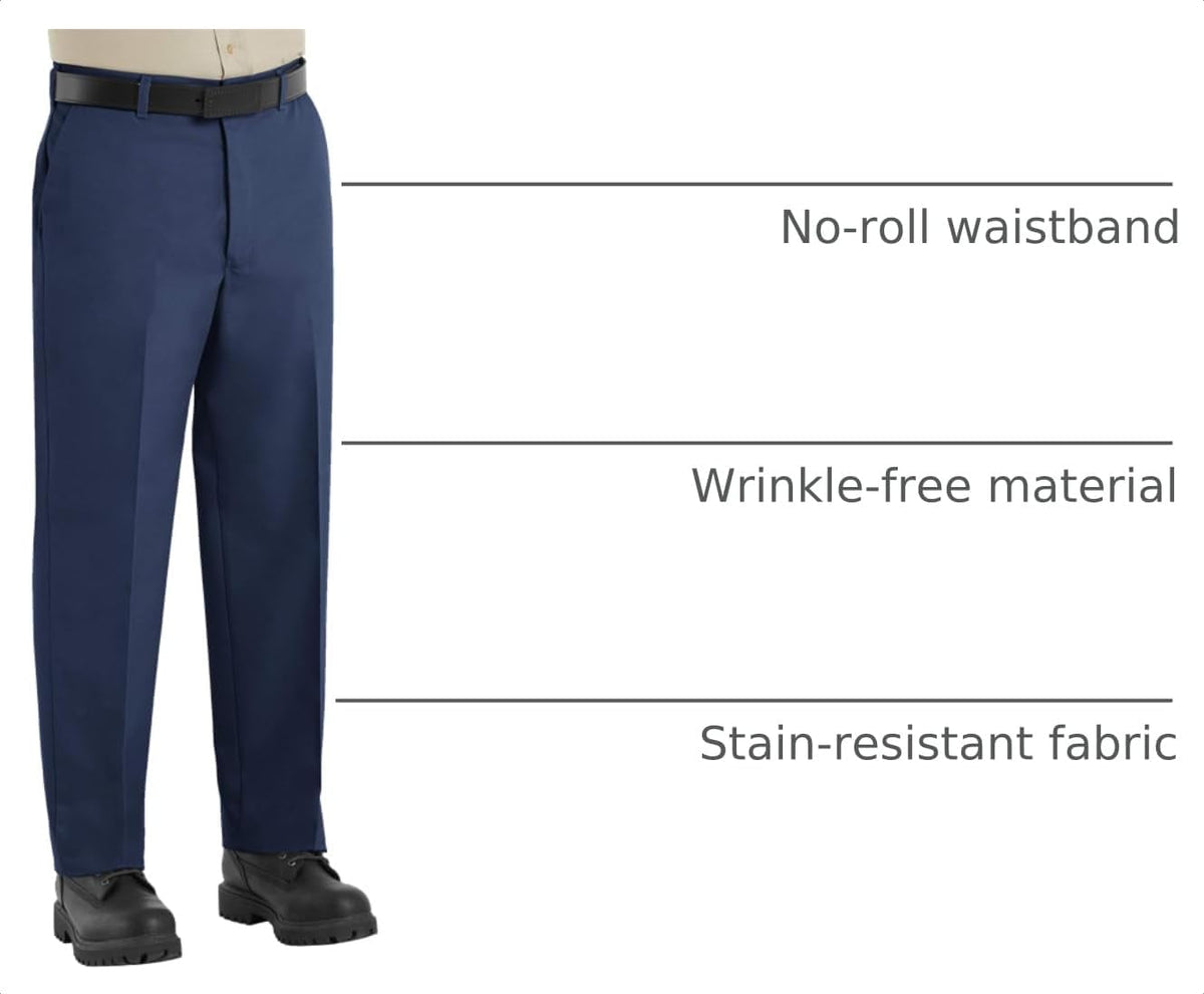 Red Kap Men's Red-E-Prest Work Pant - Wrinkle Free Workwear for Mechanics, Breathable and Durable, Front & Hip Pockets
