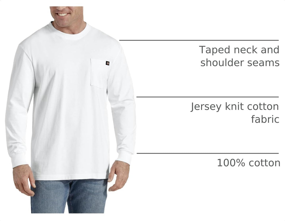 Dickies Men's Heavyweight Long Sleeve Pocket T-Shirt