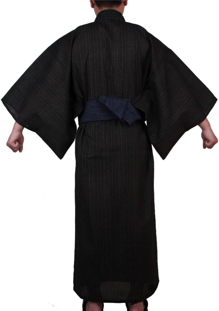 FANCY PUMPKIN Jinbei Men's Japanese Yukata Japanese Kimono Home Robe Pajamas Dressing Gown