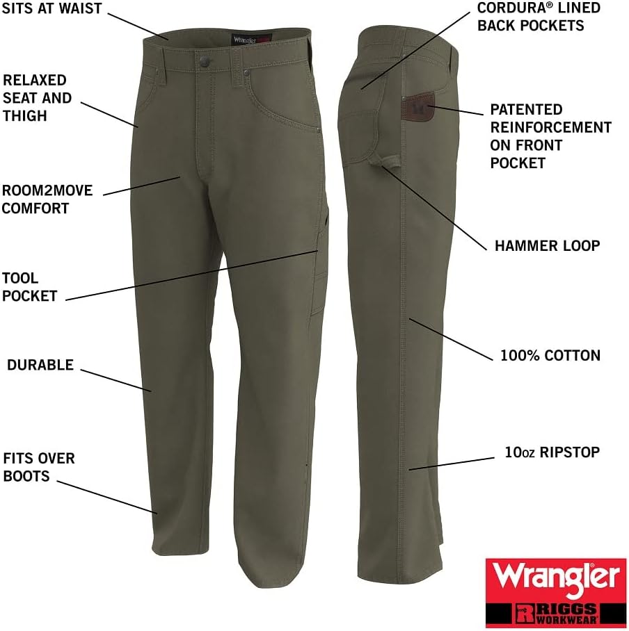 Wrangler Men's Ripstop Carpenter Jean