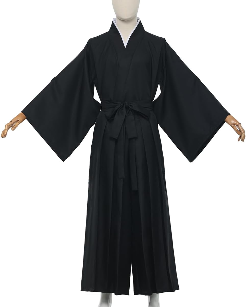 Japanese Samurai Hakama Uniform Traditional Aikido Kendo Martial Arts Anime Costume