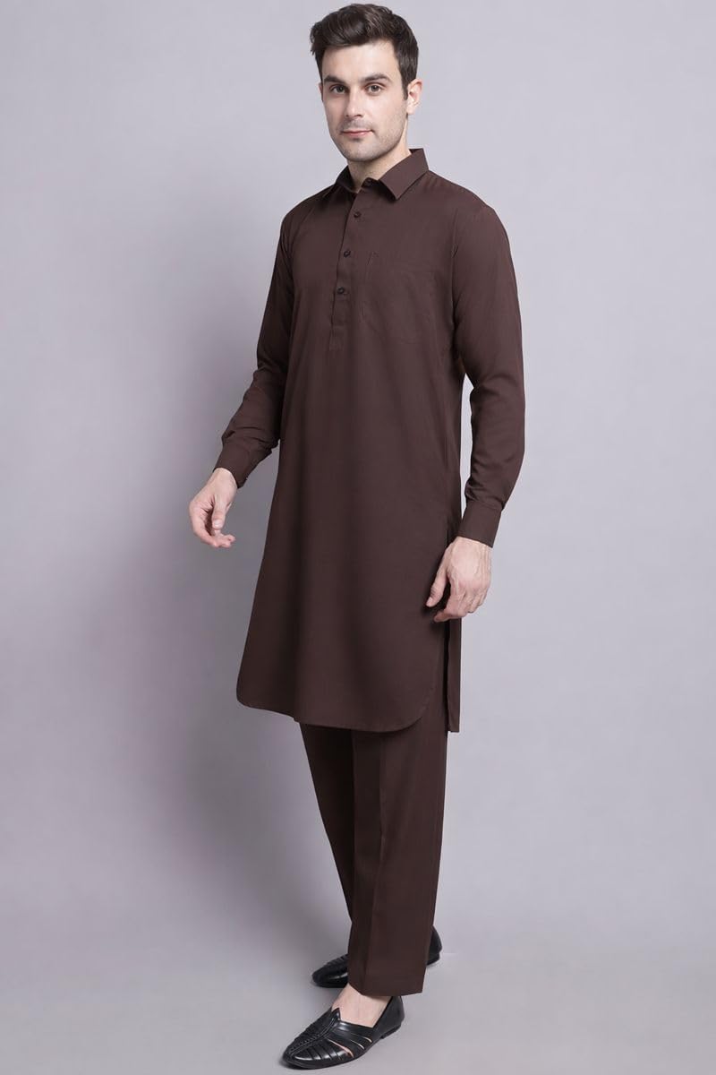 Maple Clothing Punjabi Kurta Pajama Set Mens Pathani Cotton Indian Clothes Bollywood Outfit