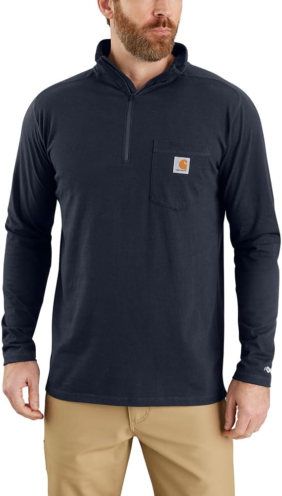 Carhartt Men's 104255 Force® Relaxed Fit Quarter Zip Pocket T-Shirt