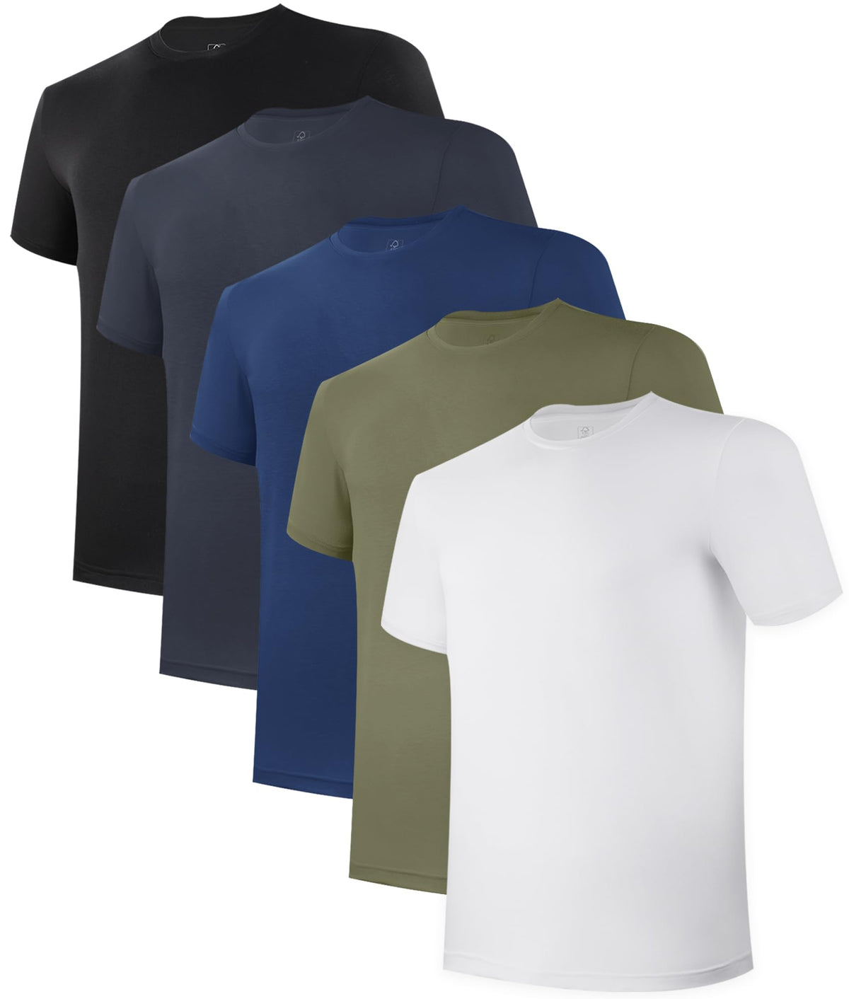 BAMBOO COOL Mens Undershirts Pack, Soft T Shirts for Men, Moisture Wicking