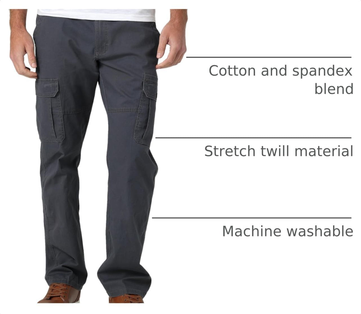 Wrangler Authentics Men's Relaxed Fit Stretch Cargo Pant