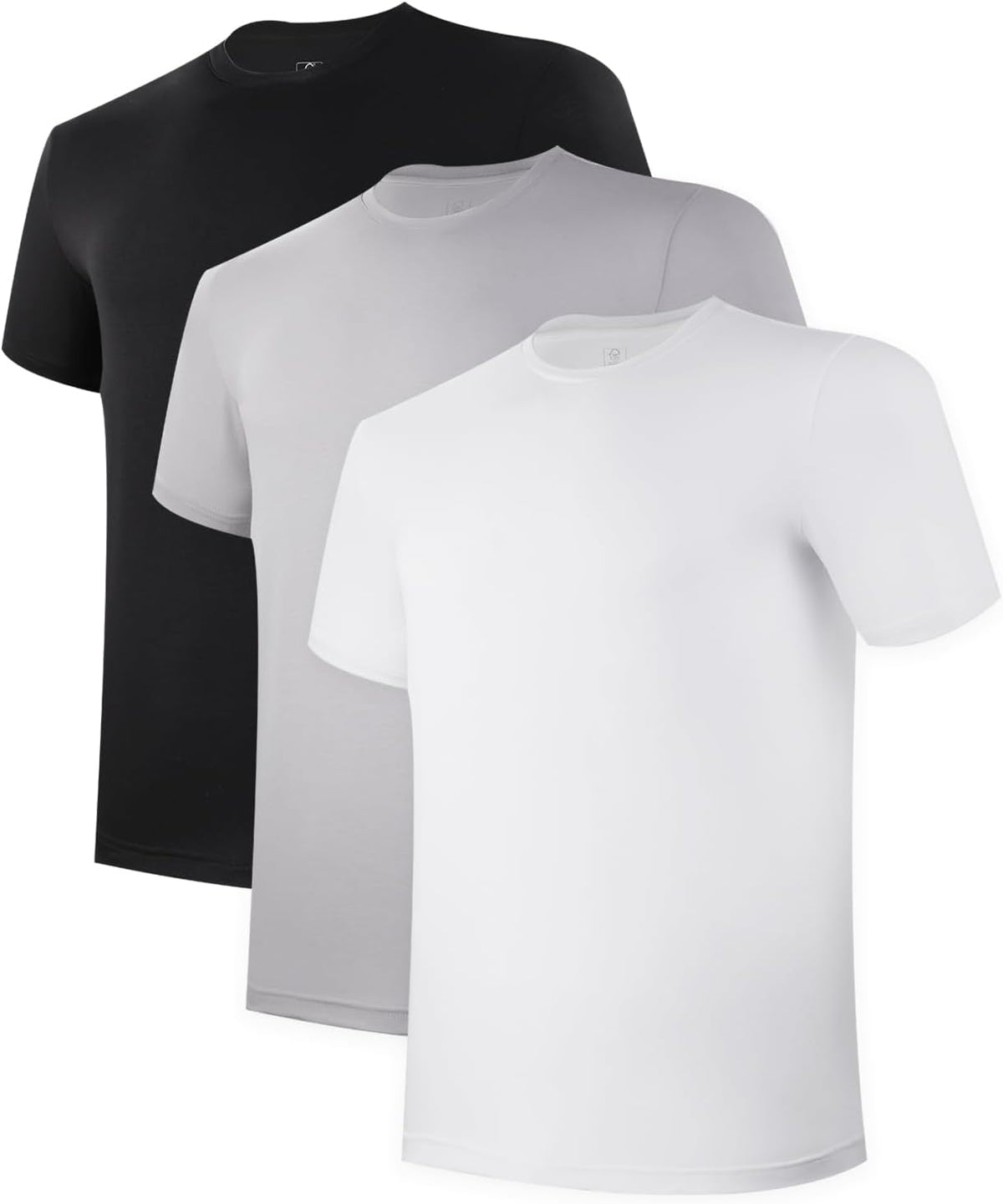 BAMBOO COOL Mens Undershirts Pack, Soft T Shirts for Men, Moisture Wicking