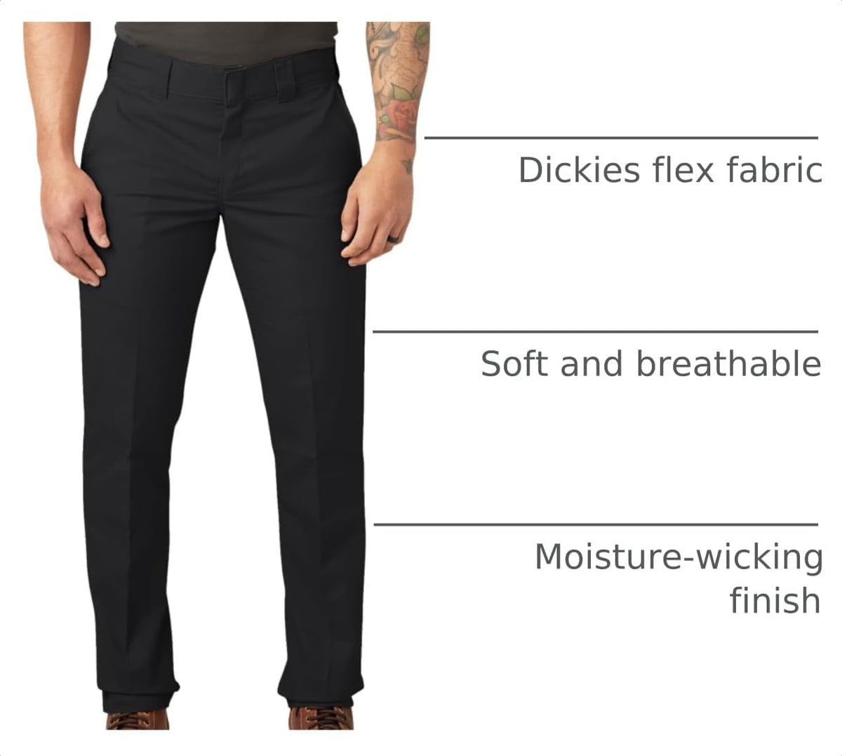 Dickies Mens Slim Fit Tapered Leg Multi-use Pocket Work Pants
