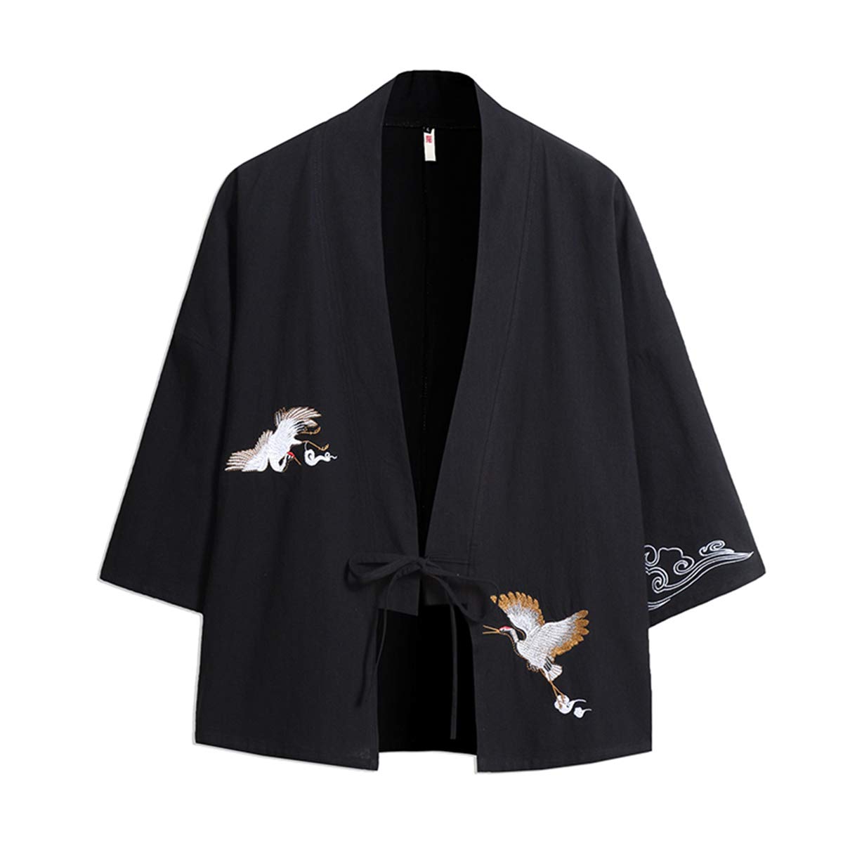 Seidarise Men's Kimono Traditional Japanese Clothing Male Cardigan Noragi Jacket Yukata Coat Haori