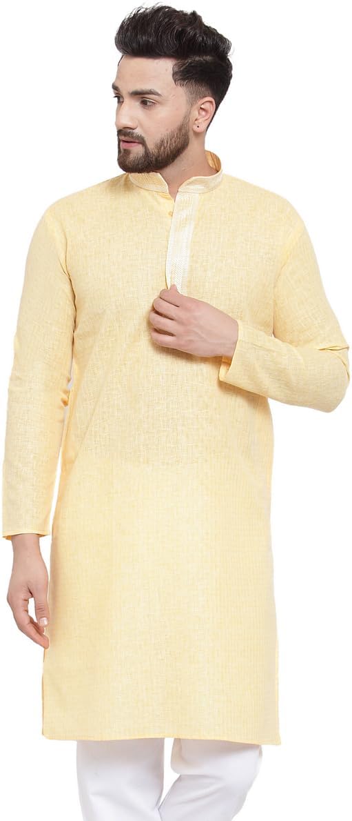 Maple Clothing Kurta Pajama Printed Cotton Indian Apparel for Men Bollywood Outfit
