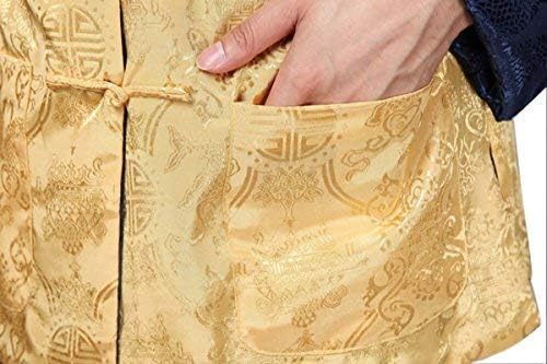 Chinese Traditional Tai Chi Uniform Long Sleeve Top Kungfu Shirt Tang Suit for Men