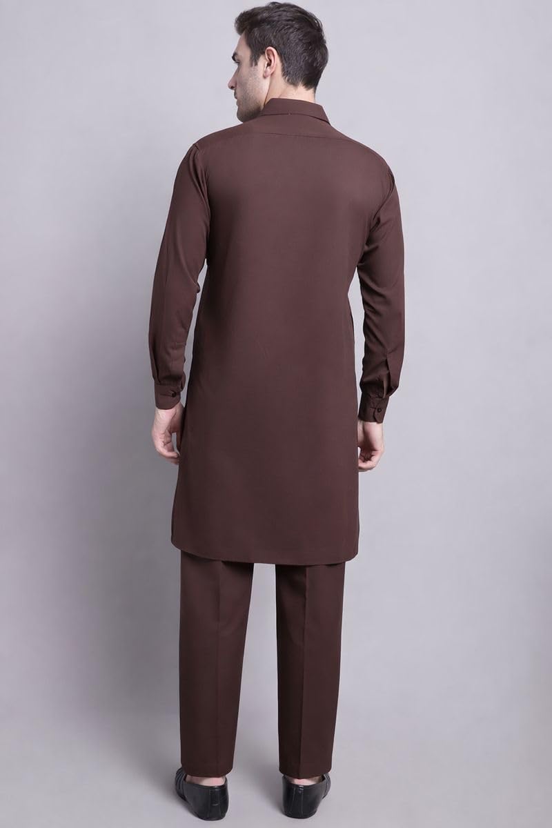 Maple Clothing Punjabi Kurta Pajama Set Mens Pathani Cotton Indian Clothes Bollywood Outfit