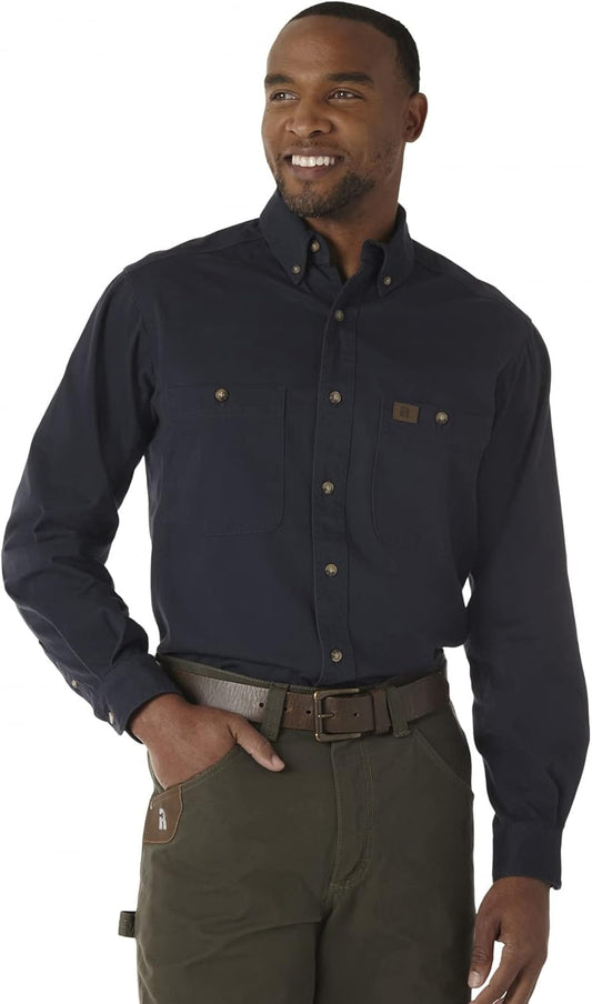 Wrangler Riggs Workwear Men's Logger Twill Long Sleeve Work Shirt