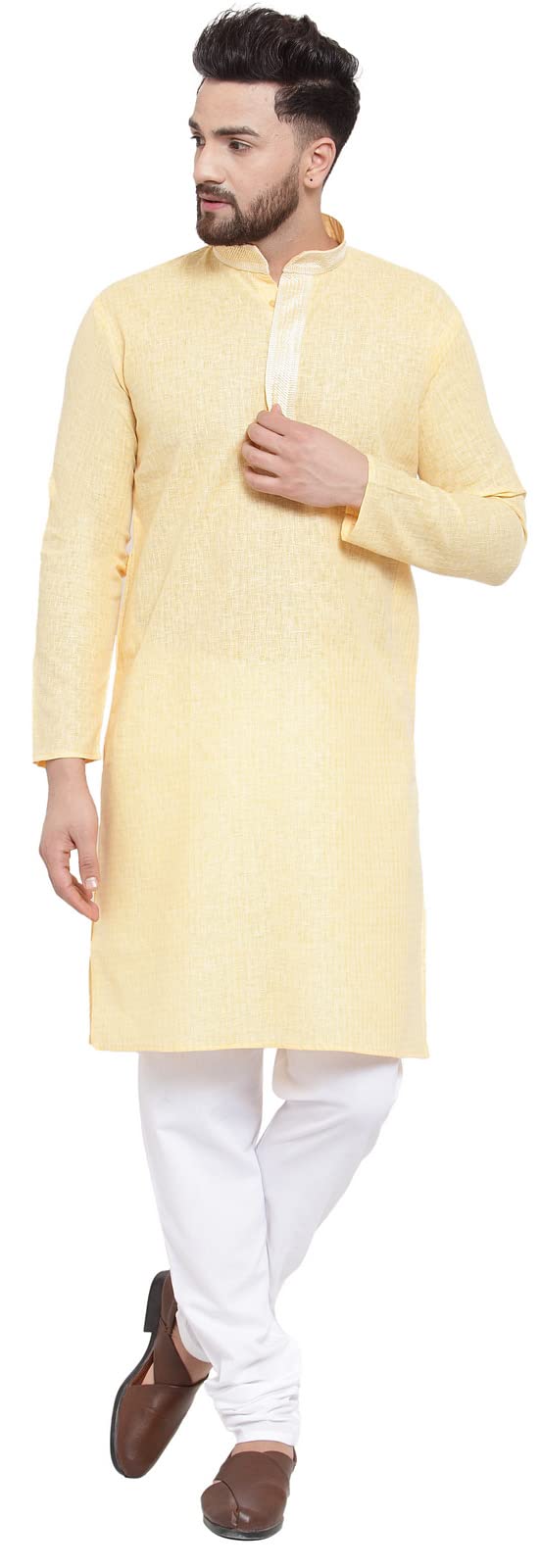 Maple Clothing Kurta Pajama Printed Cotton Indian Apparel for Men Bollywood Outfit