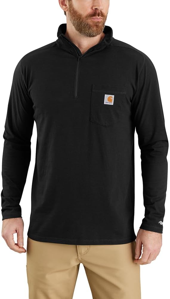 Carhartt Men's 104255 Force® Relaxed Fit Quarter Zip Pocket T-Shirt