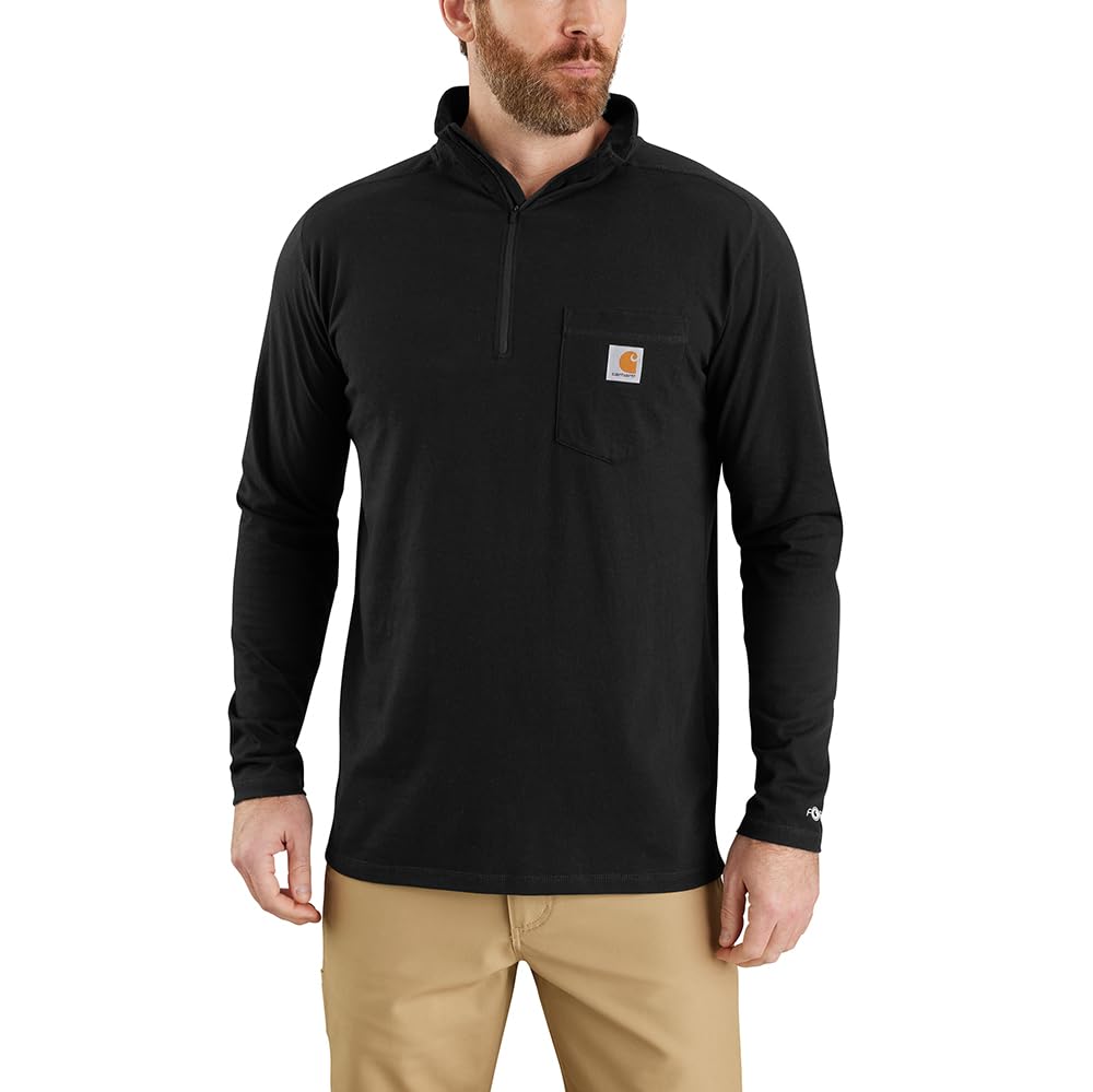 Carhartt Men's 104255 Force® Relaxed Fit Quarter Zip Pocket T-Shirt