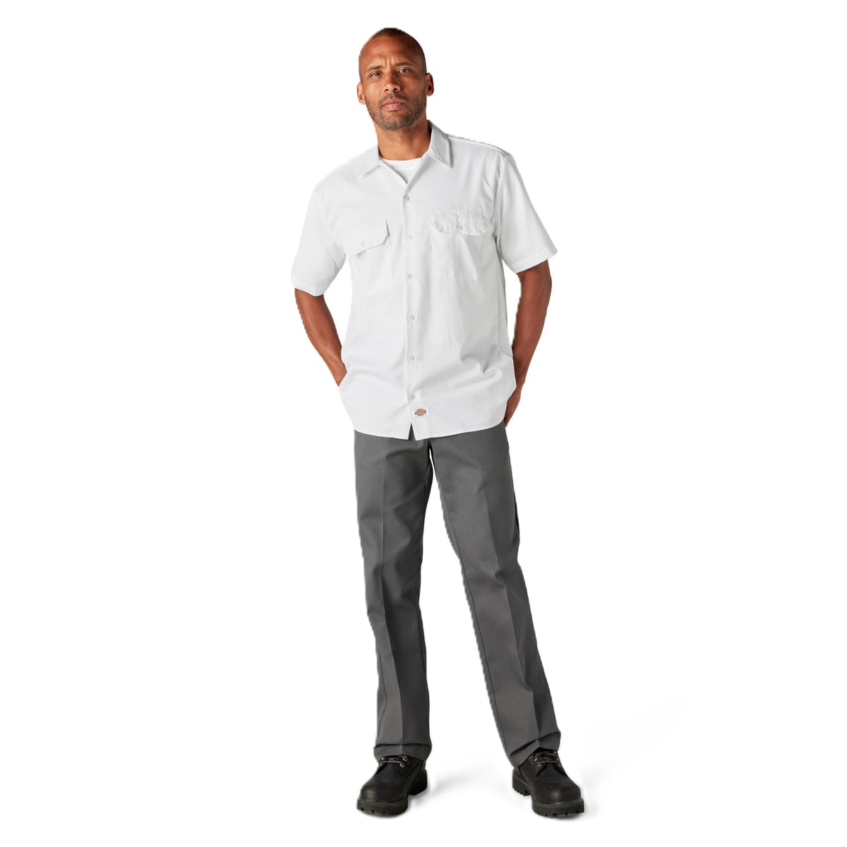 Dickies Men’s Short Sleeve Work Shirt – Durable Twill Button Down Shirts for Men, Lightweight Uniform for Daily Wear