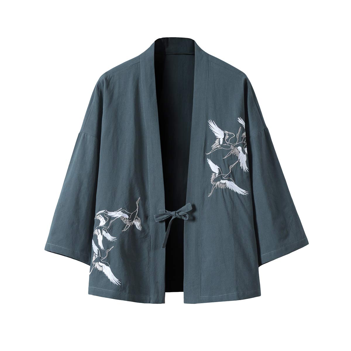 Seidarise Men's Kimono Traditional Japanese Clothing Male Cardigan Noragi Jacket Yukata Coat Haori