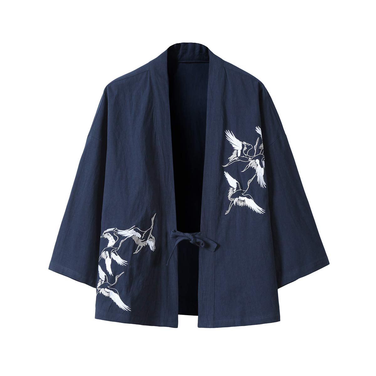 Seidarise Men's Kimono Traditional Japanese Clothing Male Cardigan Noragi Jacket Yukata Coat Haori