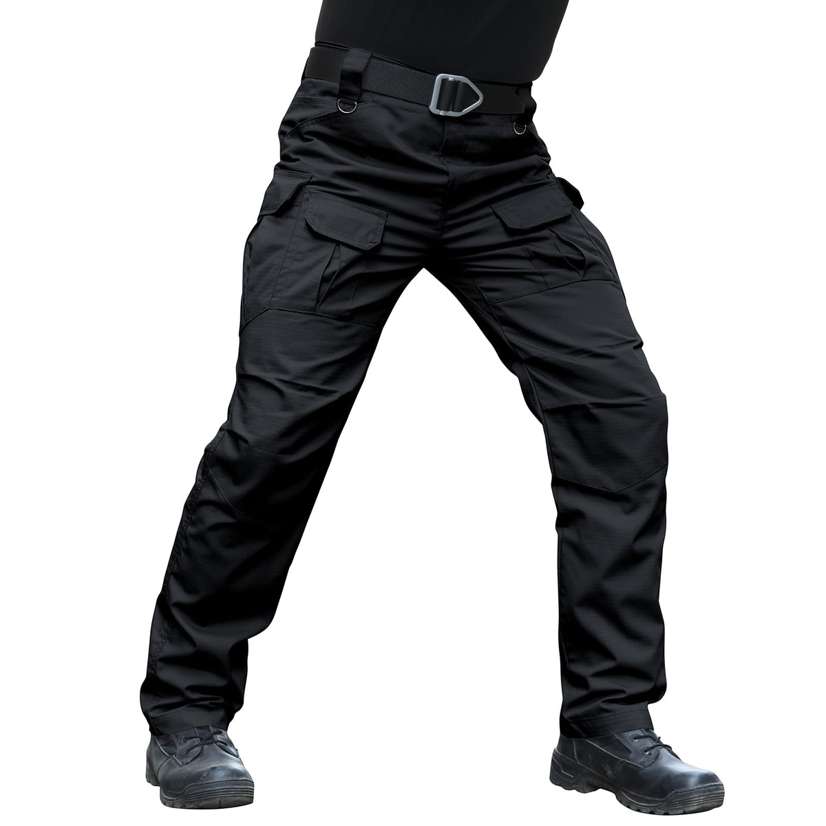 Hiwise Men's Stretch Tactical Pants Water Resistant Ripstop Cargo Pants Outdoor Lightweight EDC Work Hiking Pants