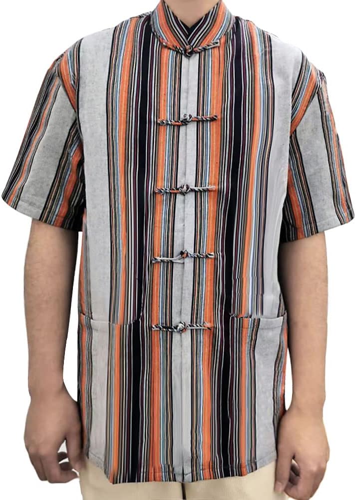 ZooBoo Men's Cotton Kung Fu Uniform Short Sleeve Chinese Shirt