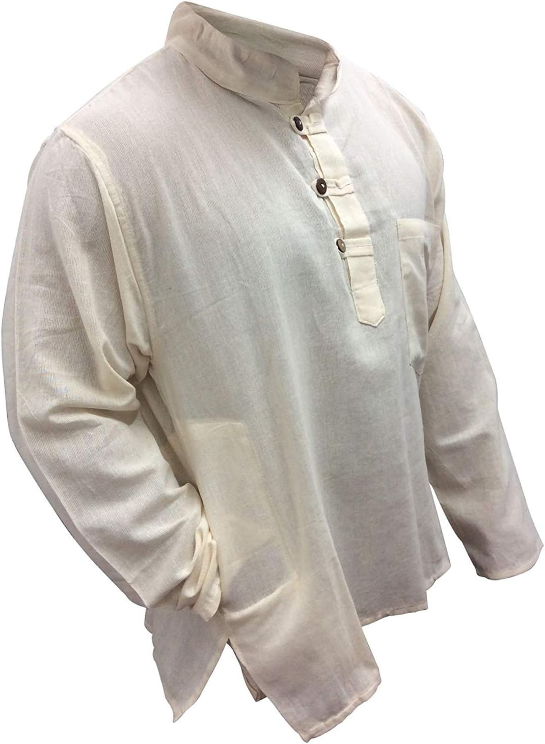 Shopoholic Fashion Plain Grandad Shirt