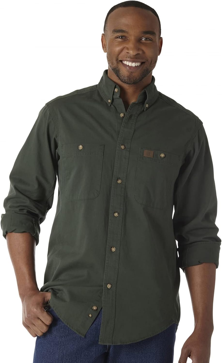 Wrangler Riggs Workwear Men's Logger Twill Long Sleeve Work Shirt
