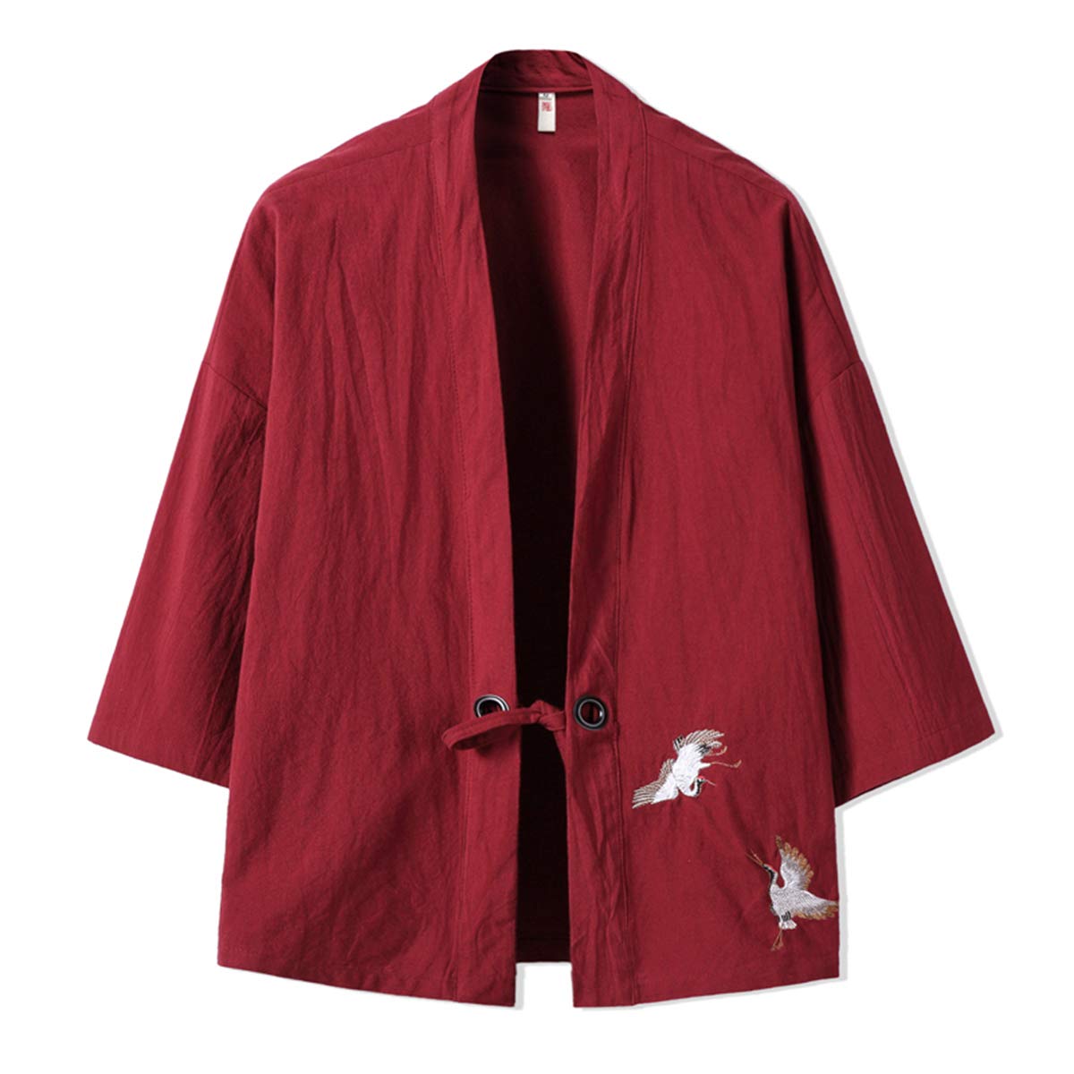 Seidarise Men's Kimono Traditional Japanese Clothing Male Cardigan Noragi Jacket Yukata Coat Haori