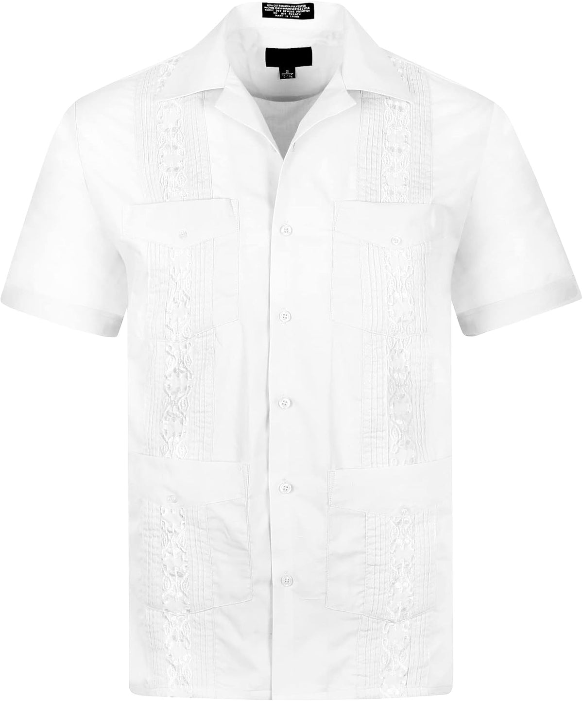 Cuban Guayabera Short Sleeve Shirt, Wedding Cigar Beach Bartender Casual