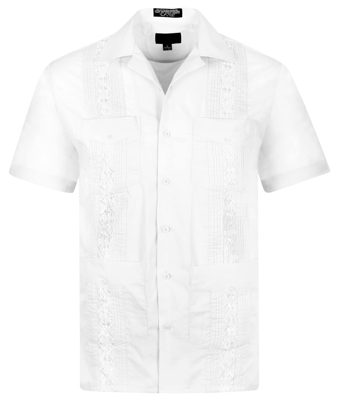 Cuban Guayabera Short Sleeve Shirt, Wedding Cigar Beach Bartender Casual